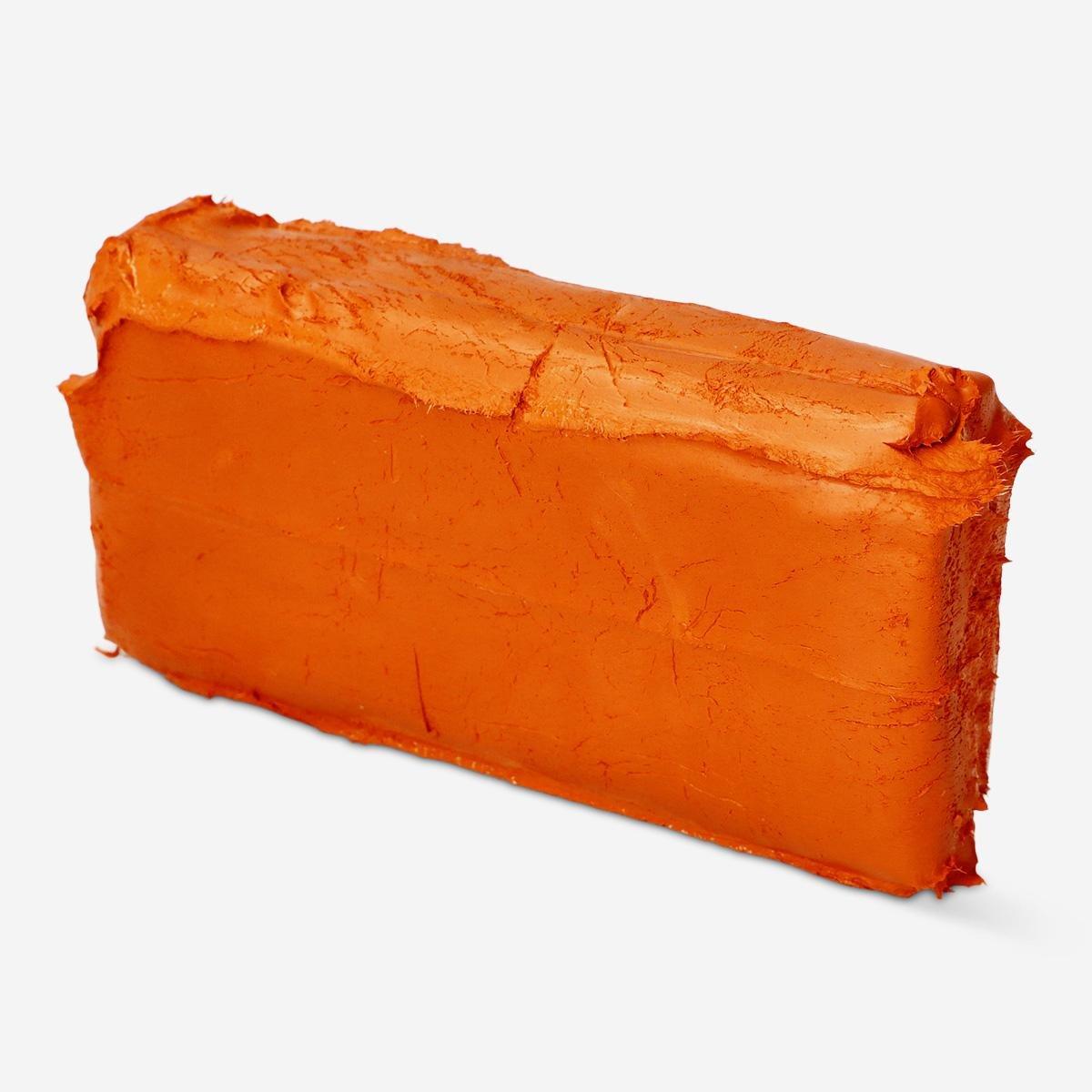 Orange self-hardening modelling clay. 500 g