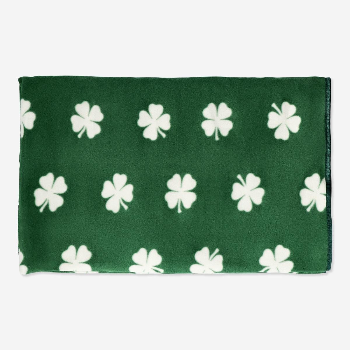 Green picnic blanket. with carrying strap