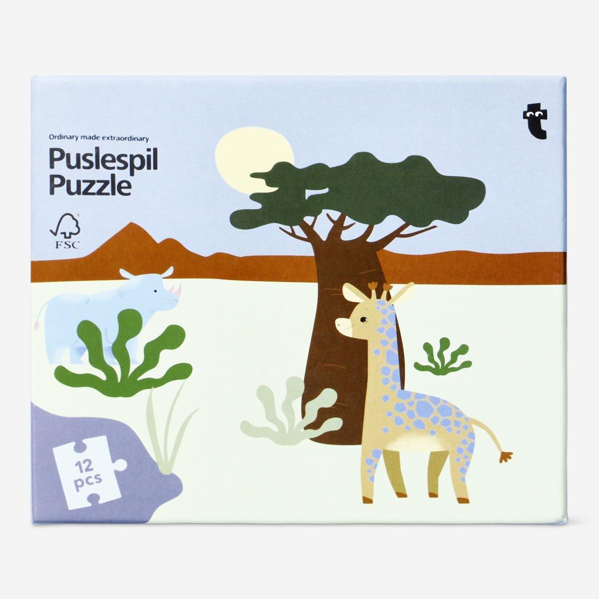 Multicolour puzzle. 12 pcs