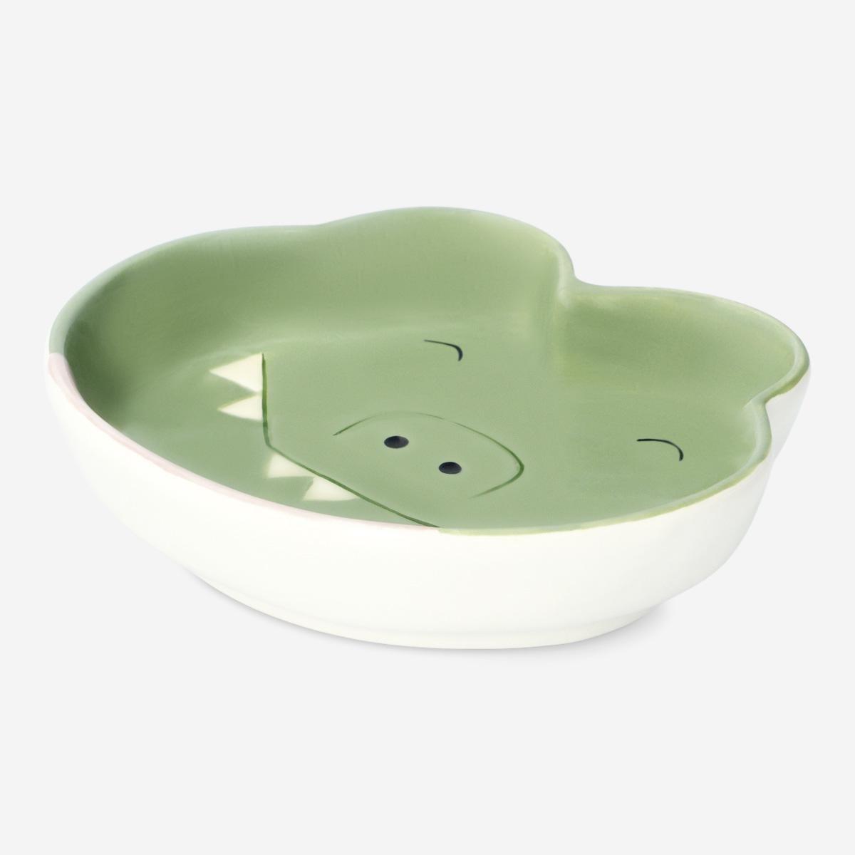 Green crocodile bowl