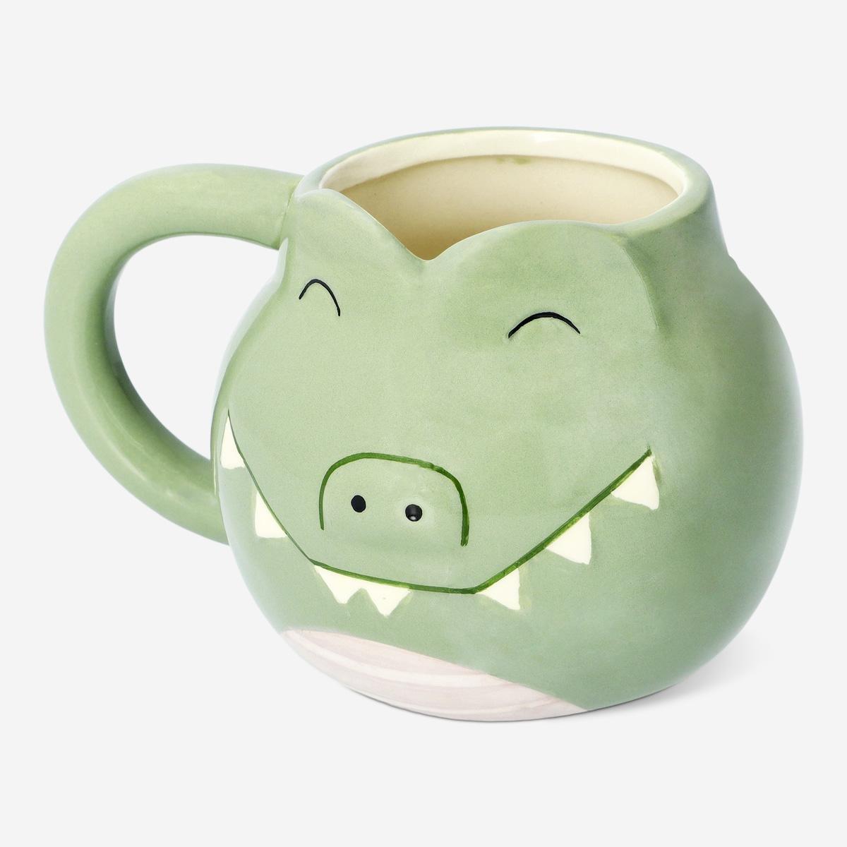 Green crocodile cup