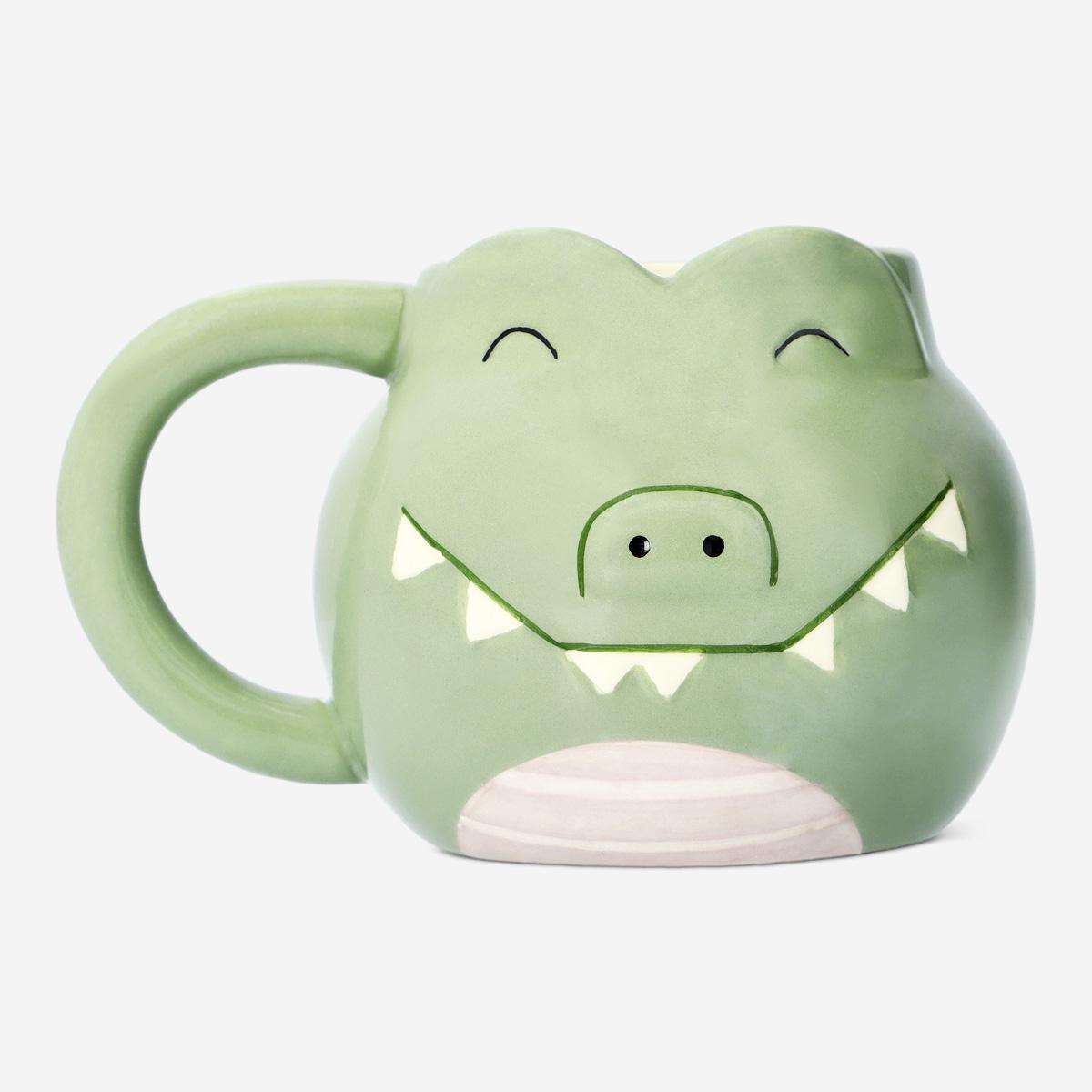 Green crocodile cup