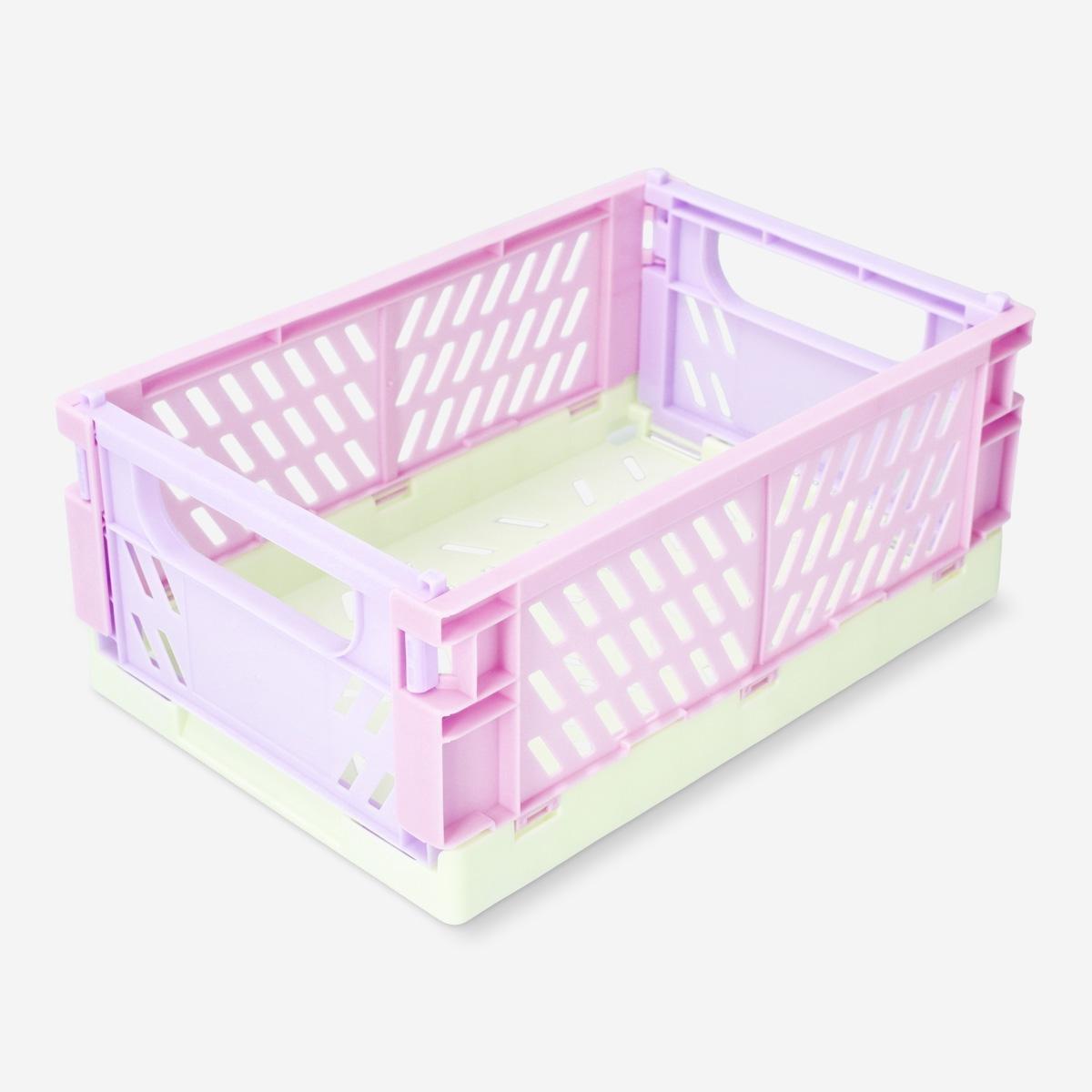 Pink collapsible storage box. Large