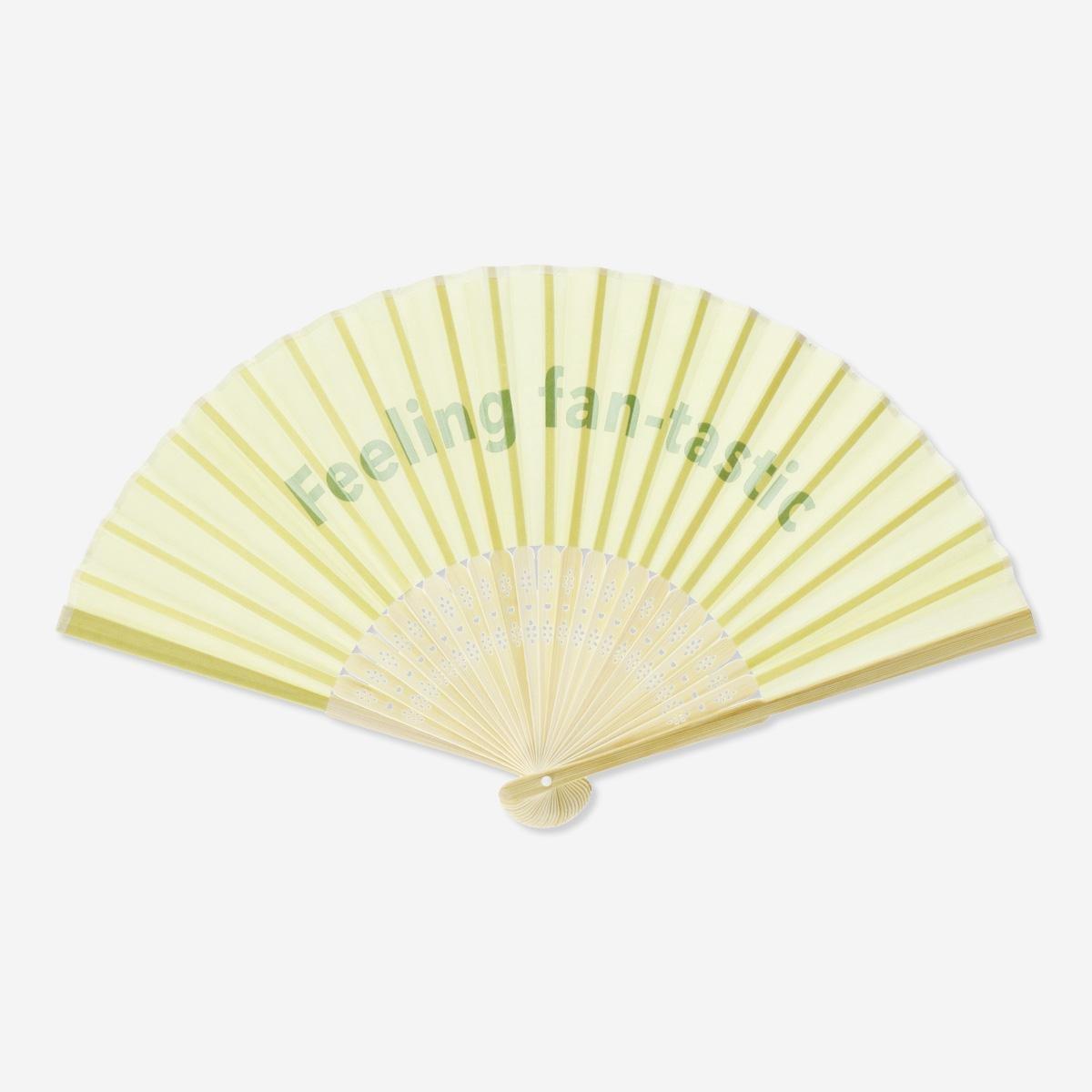 Yellow foldable fan