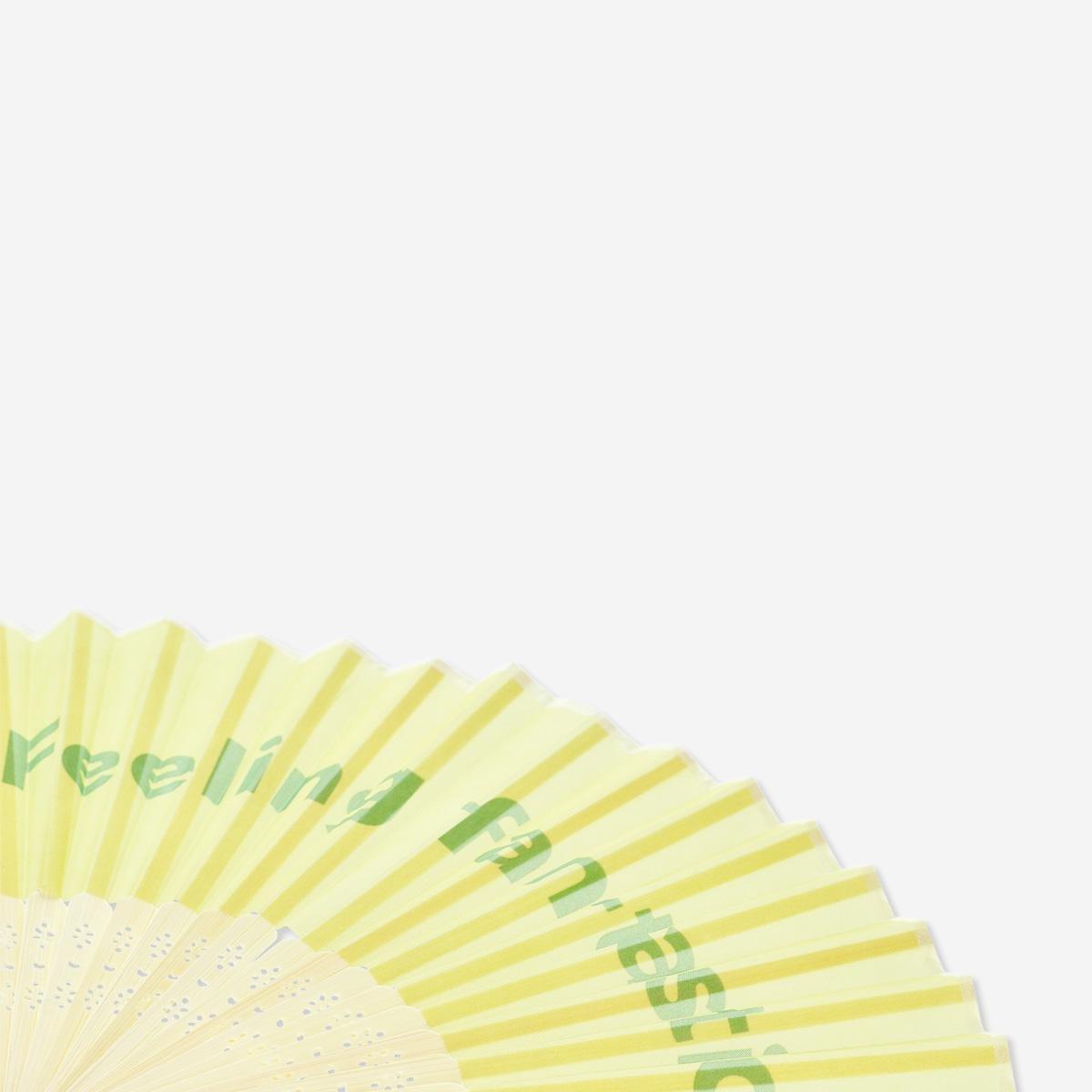 Yellow foldable fan