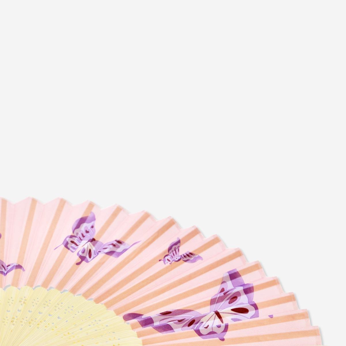 Pink foldable fan