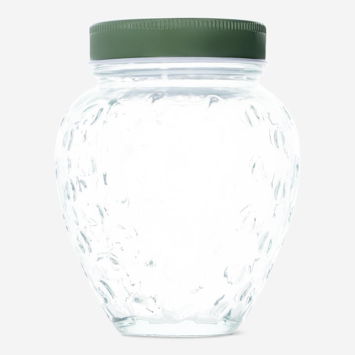 Green glass jar. 500 ml