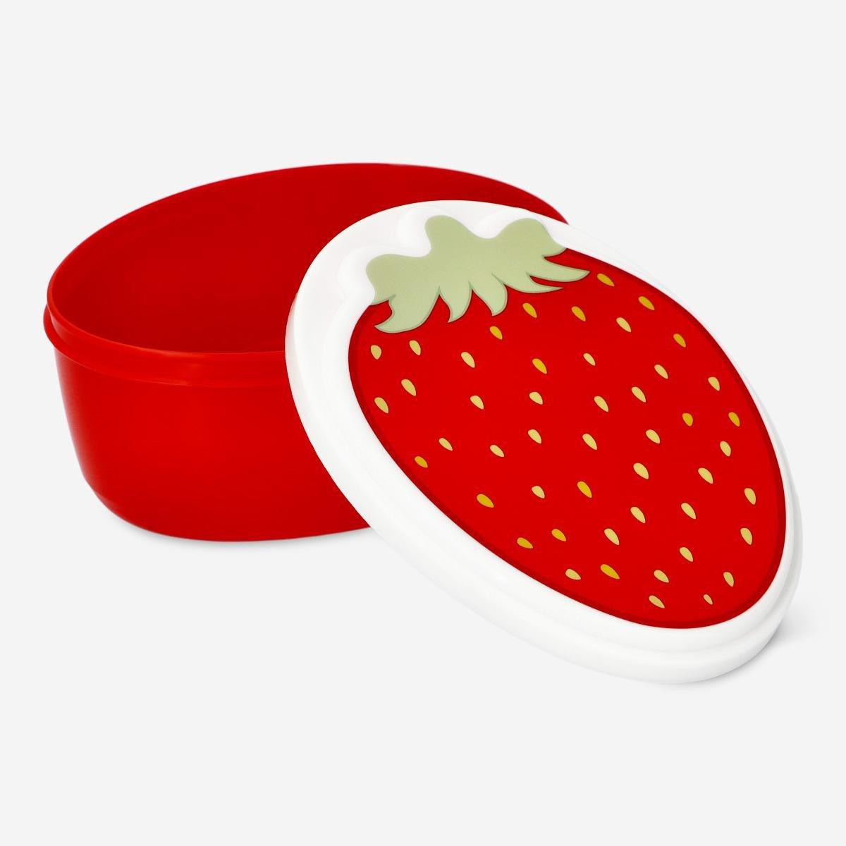 Red strawberry snack box