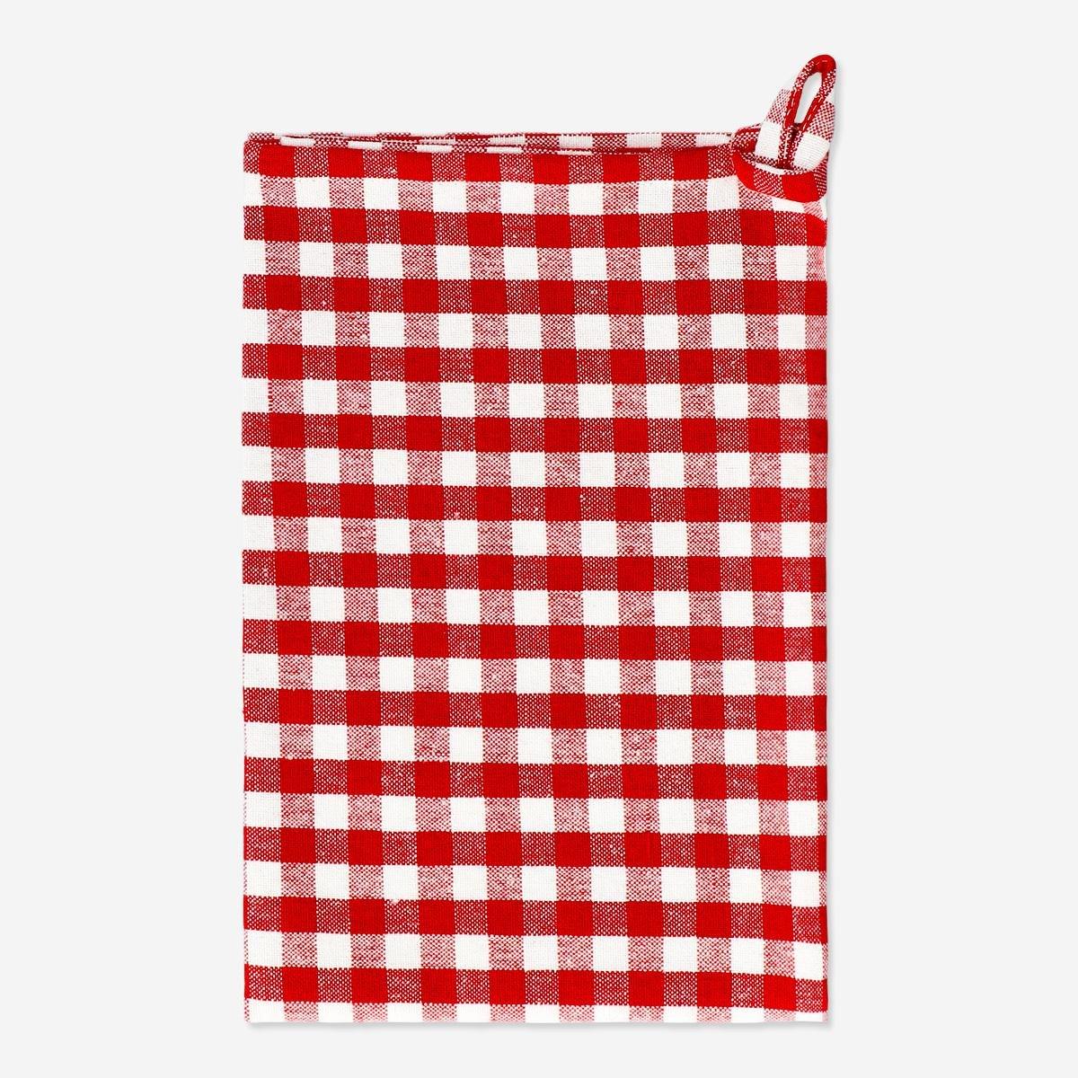 Red tea towel. 50x70 cm