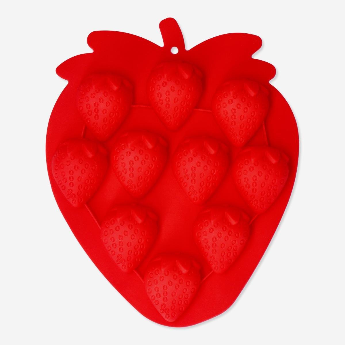 Red Strawberry Ice Cube Tray