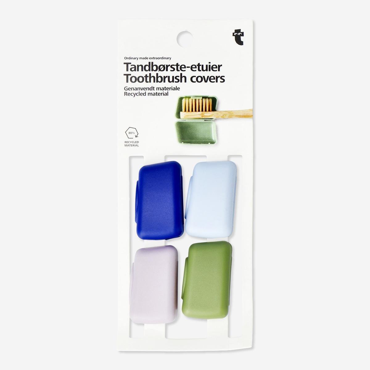 Multicolour Toothbrush Covers. 4 Pcs
