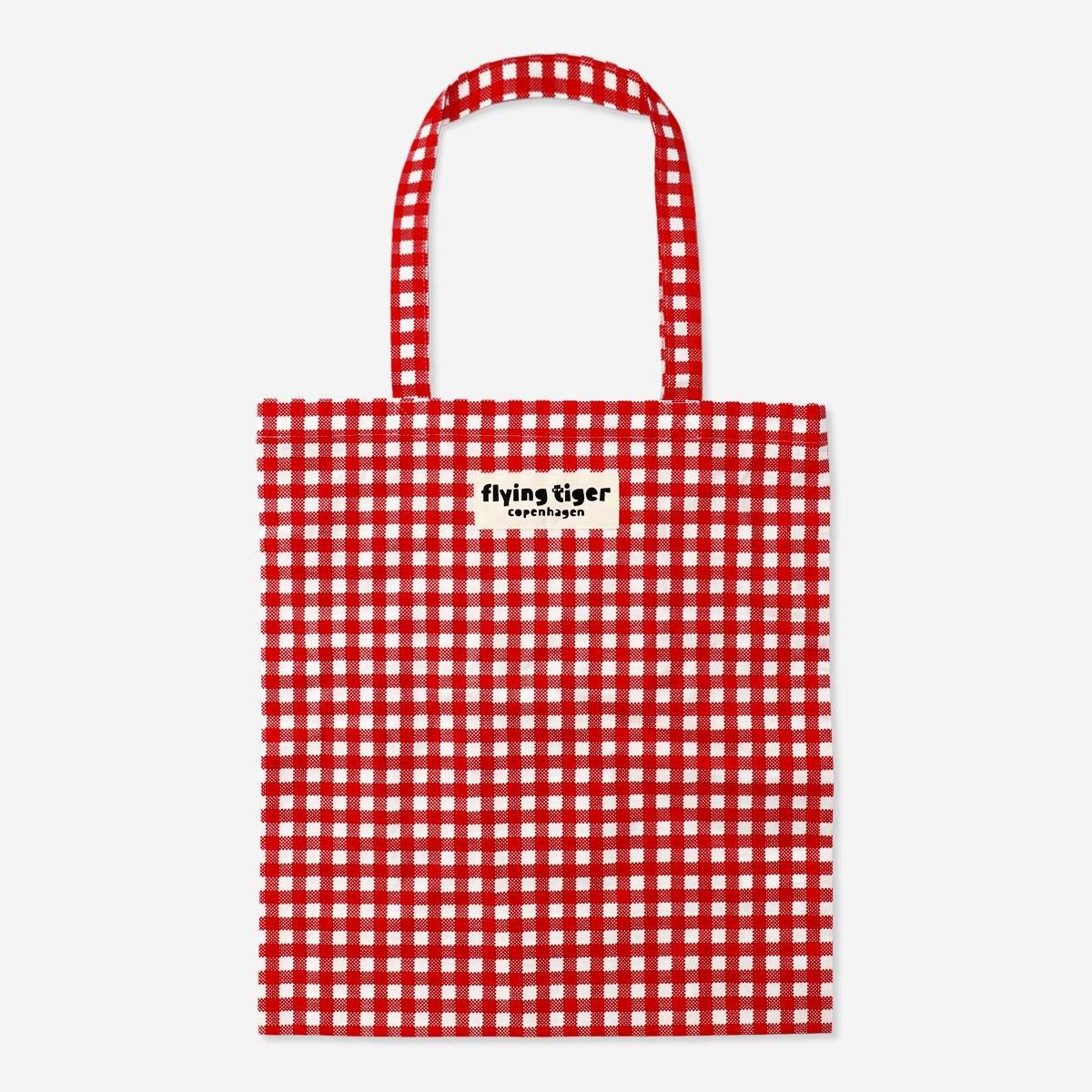 Red tote bag