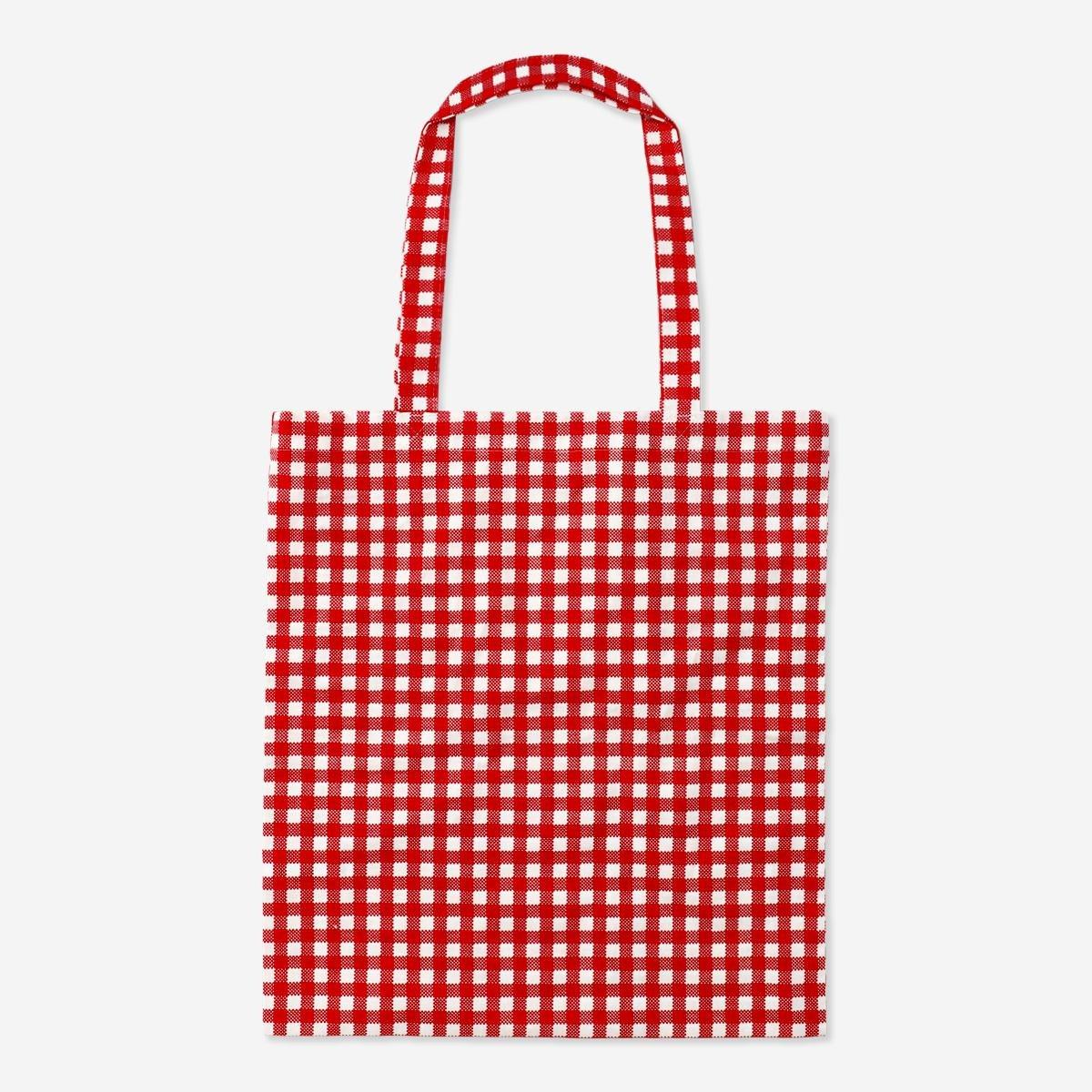 Red tote bag