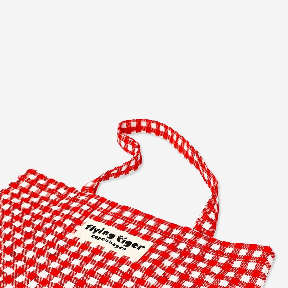 Red tote bag