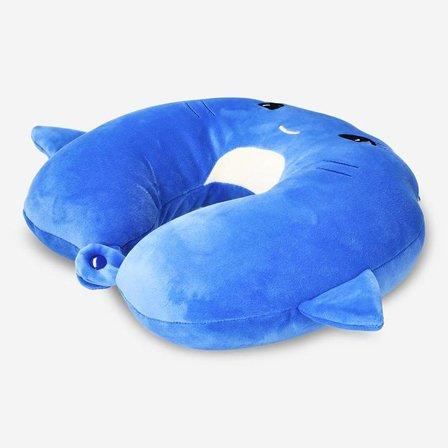 Blue 2 in 1 kids travel pillow