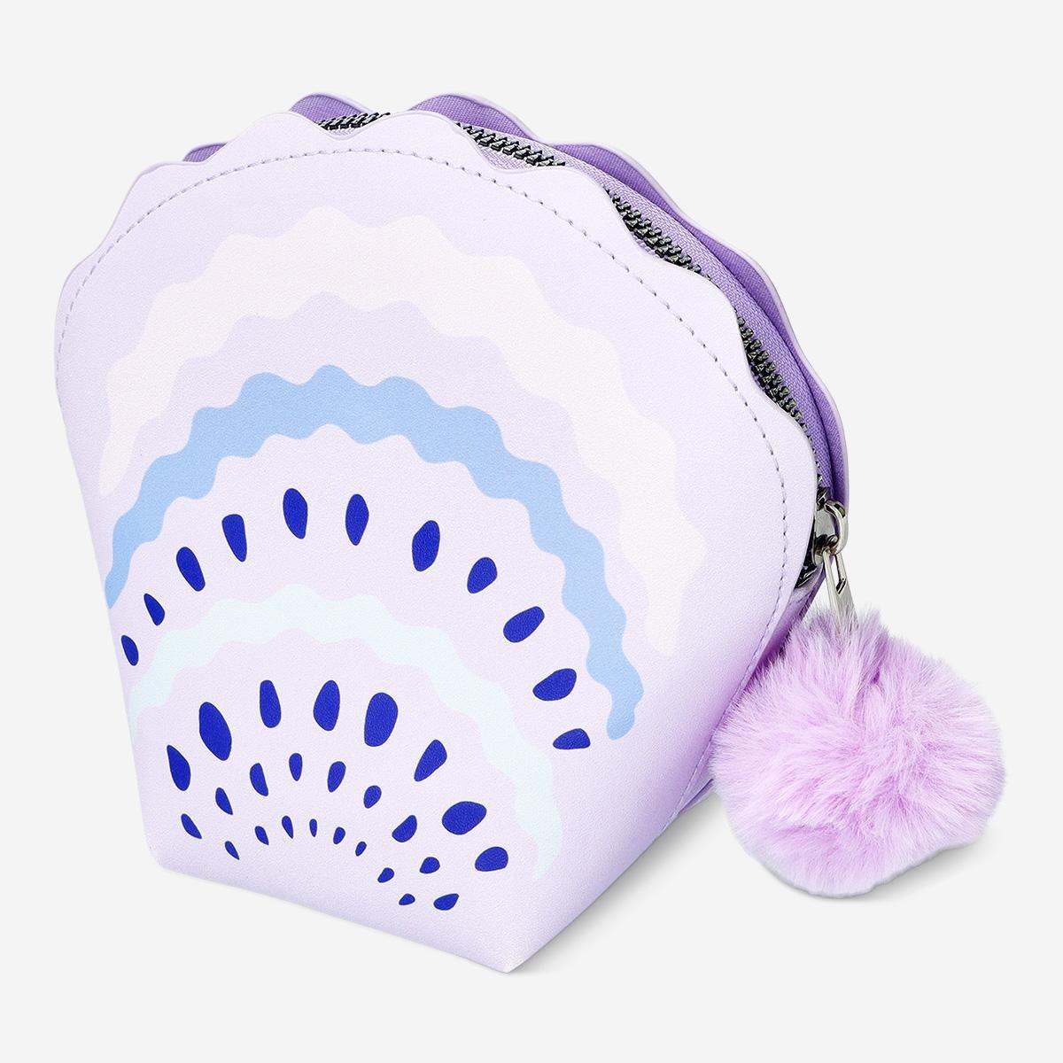 Purple cosmetic bag