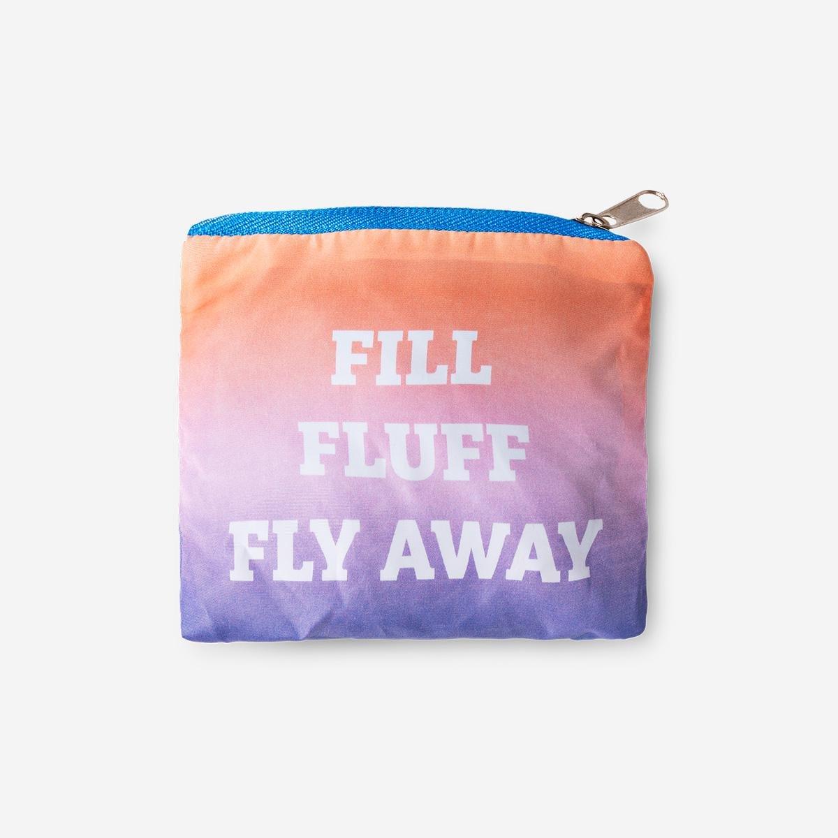 Blue travel pillow