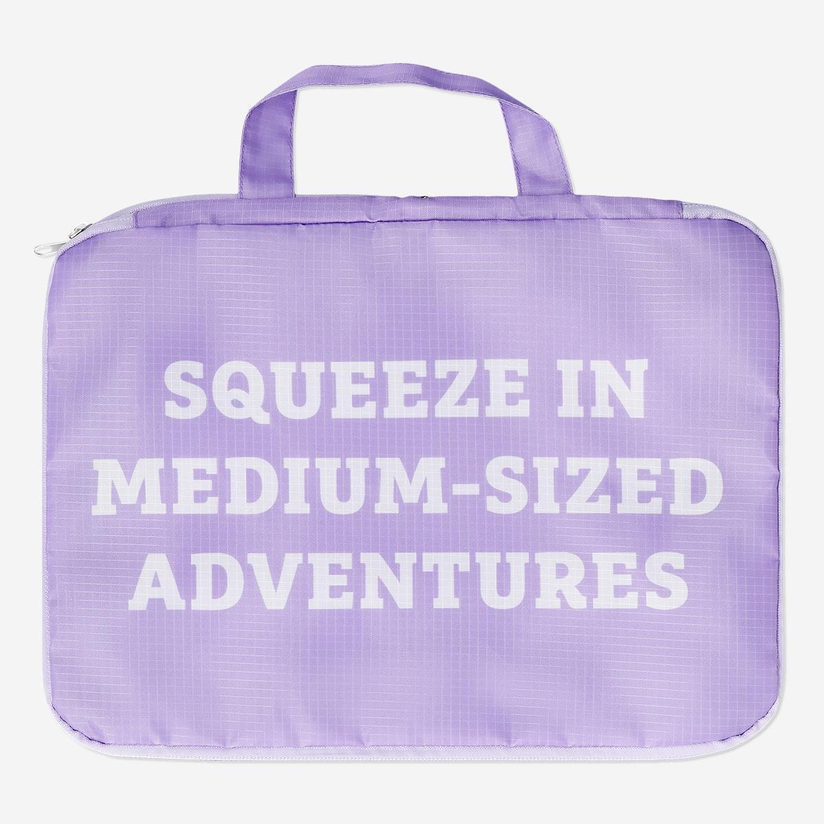 Purple compression organiser bag. medium