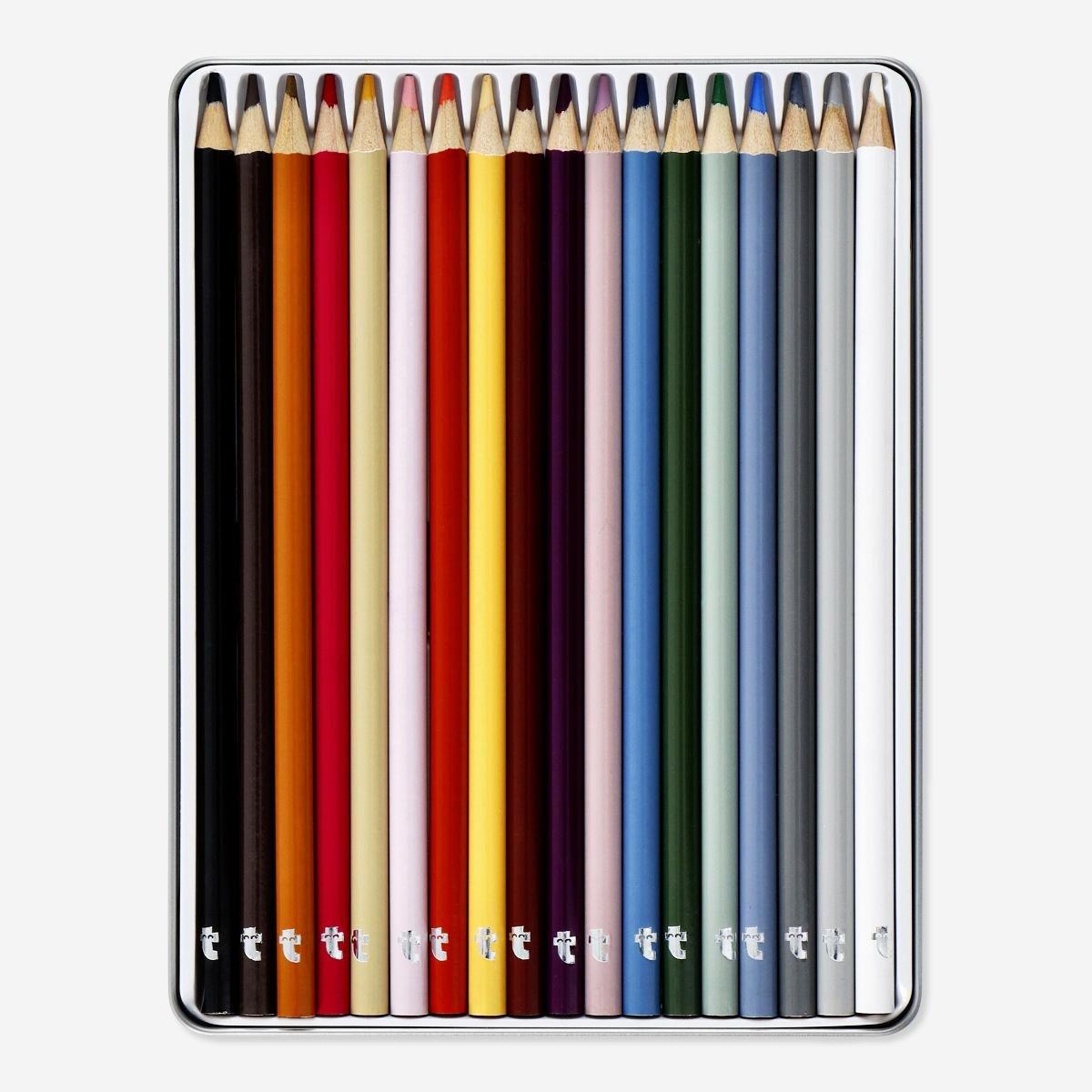Multicolour watercolouring pencils. 18 pcs