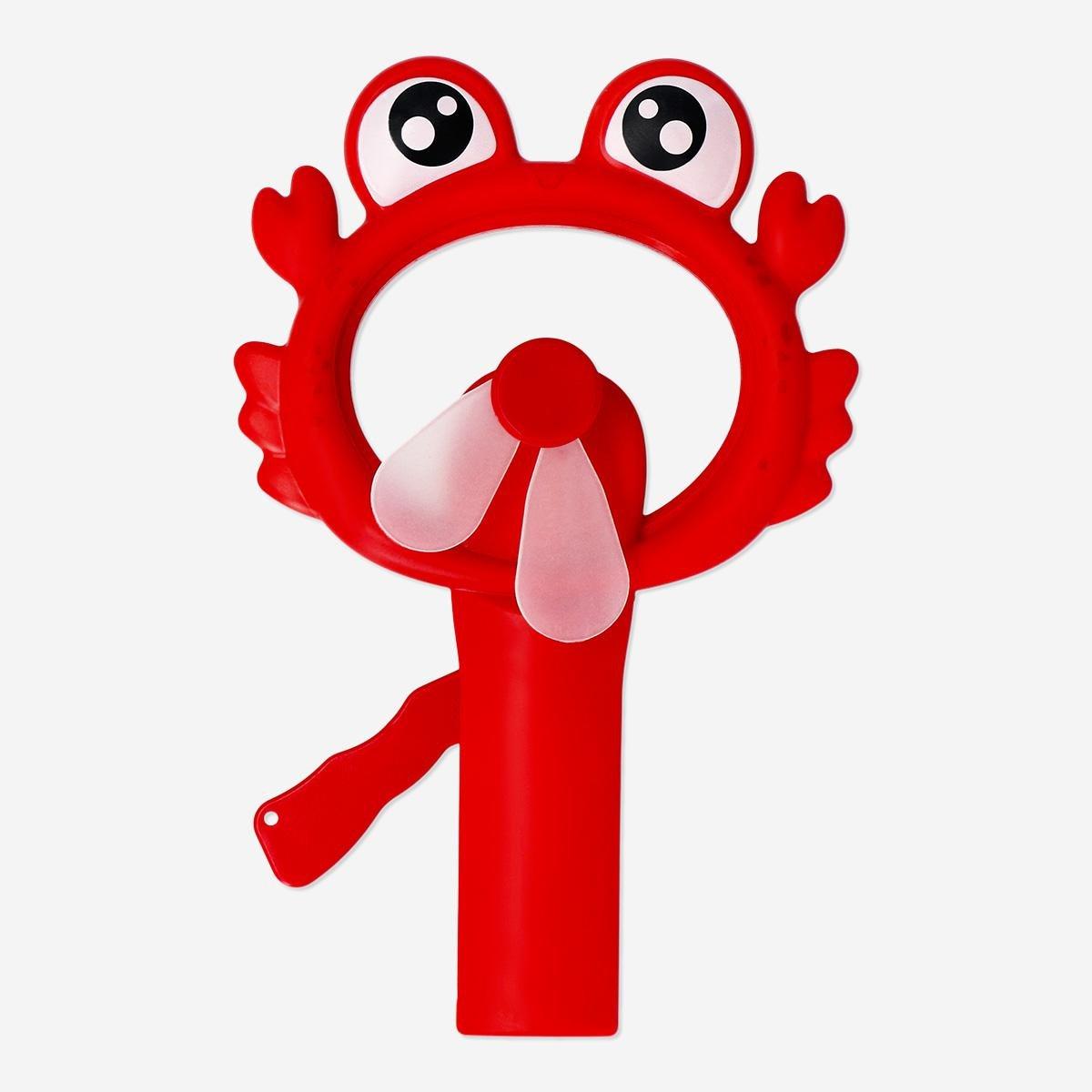 Red handheld fan