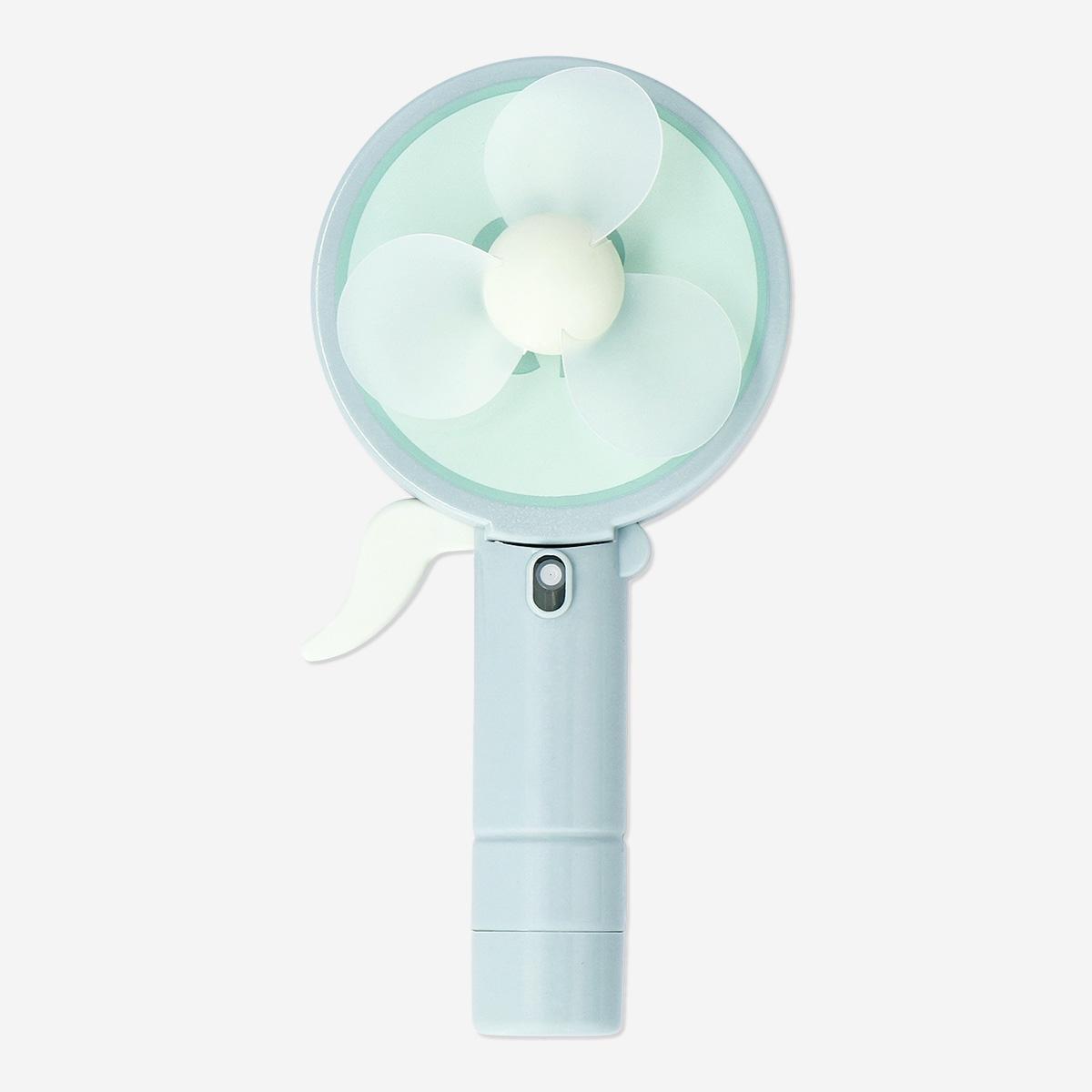 Blue mist spray fan