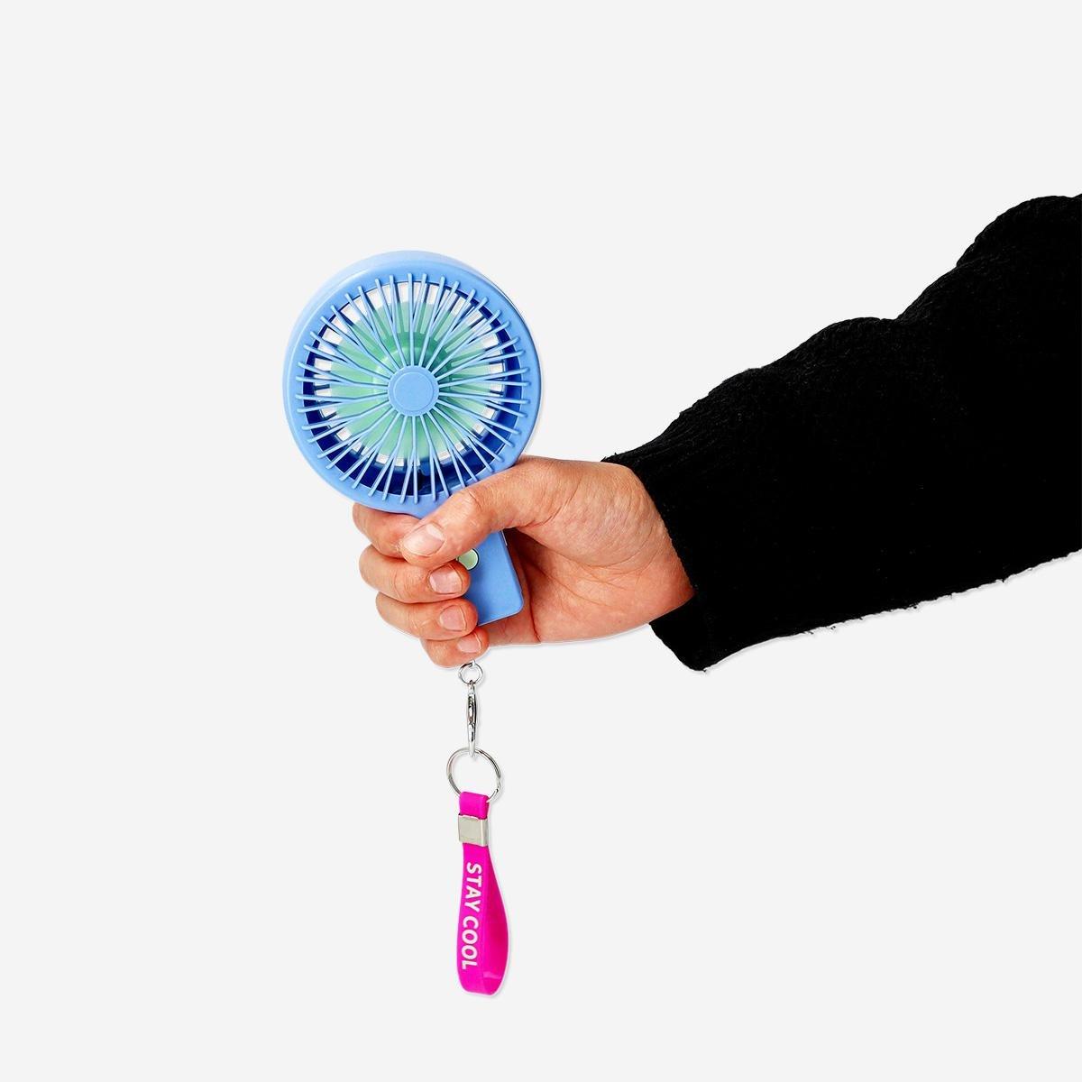 Blue rechargeable fan