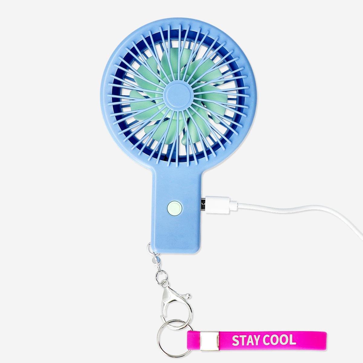 Blue rechargeable fan