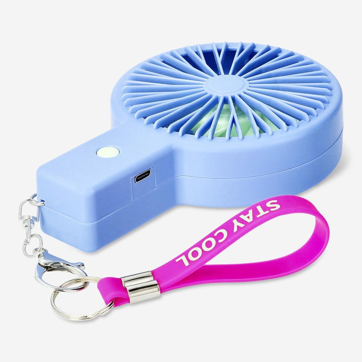 Blue rechargeable fan