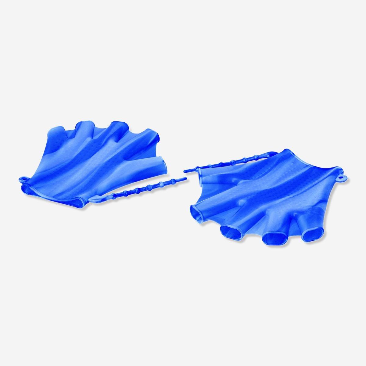 Blue swimming gloves. 2 pcs
