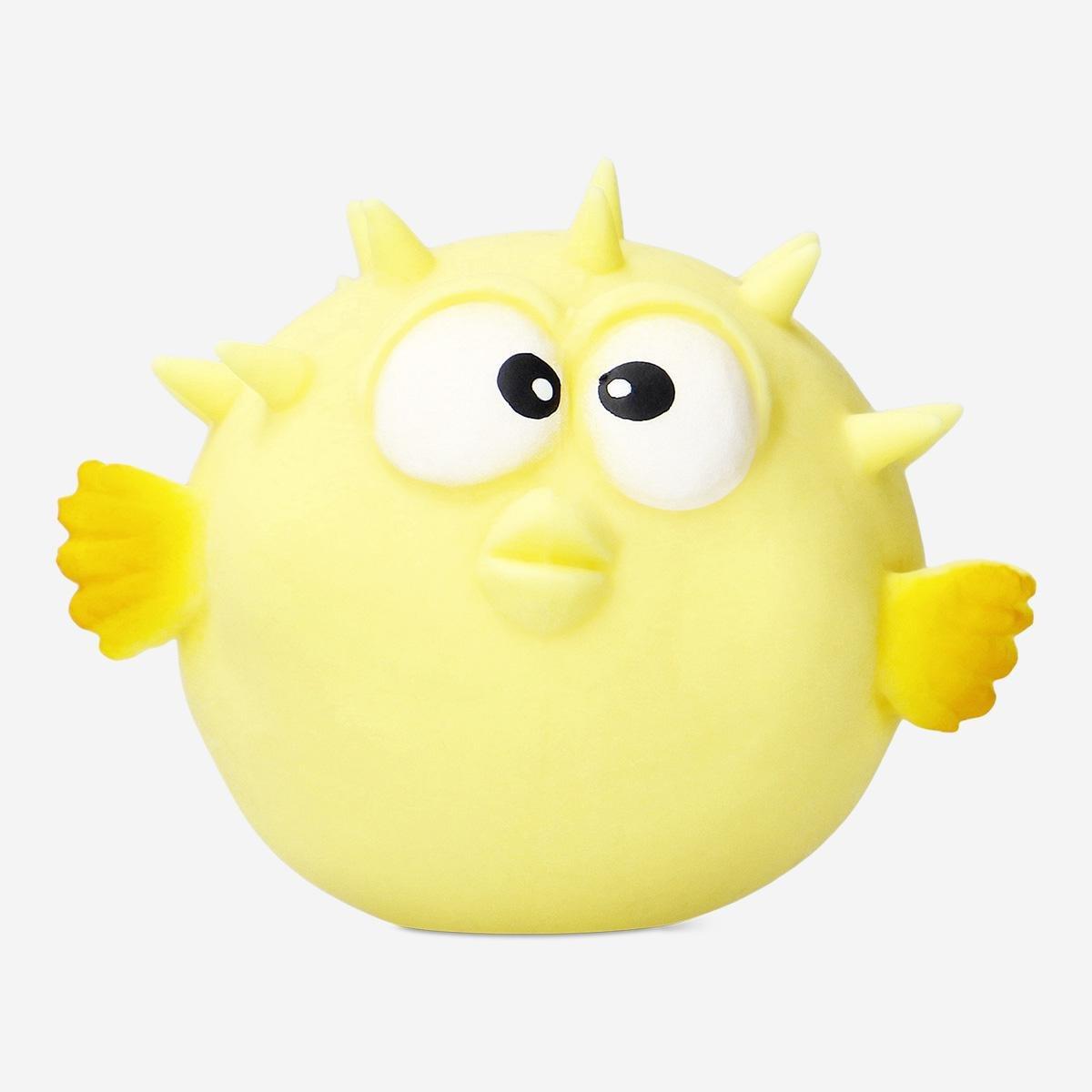 Yellow puffer fish squishy