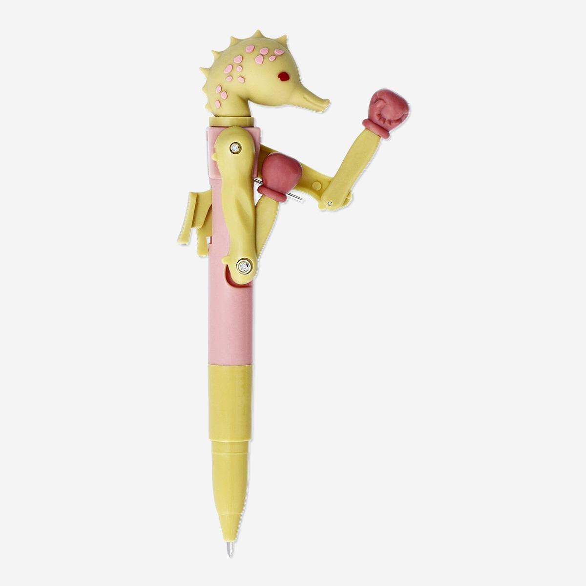 Multicolour boxing seahorse ballpoint pen