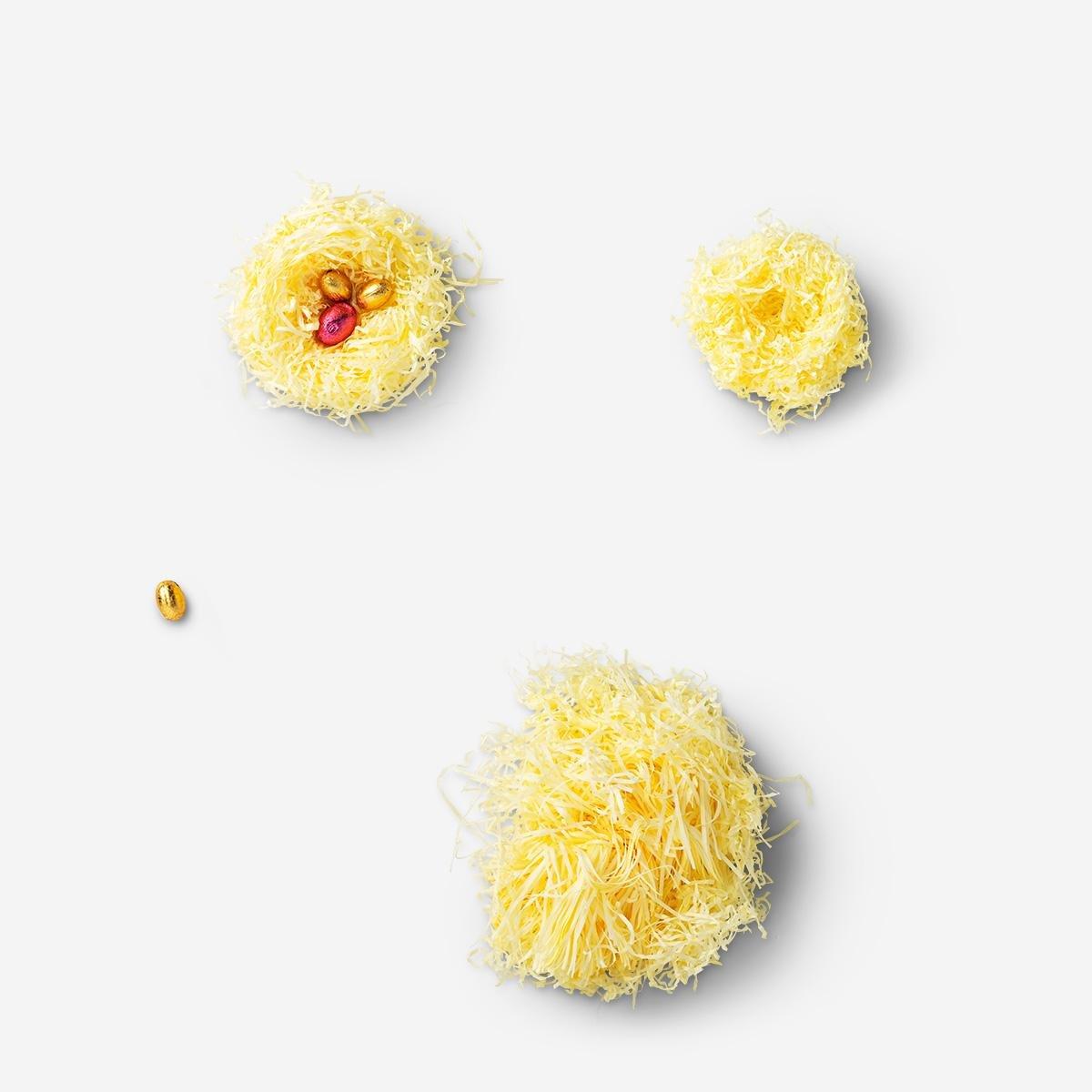 Yellow basket filler. paper