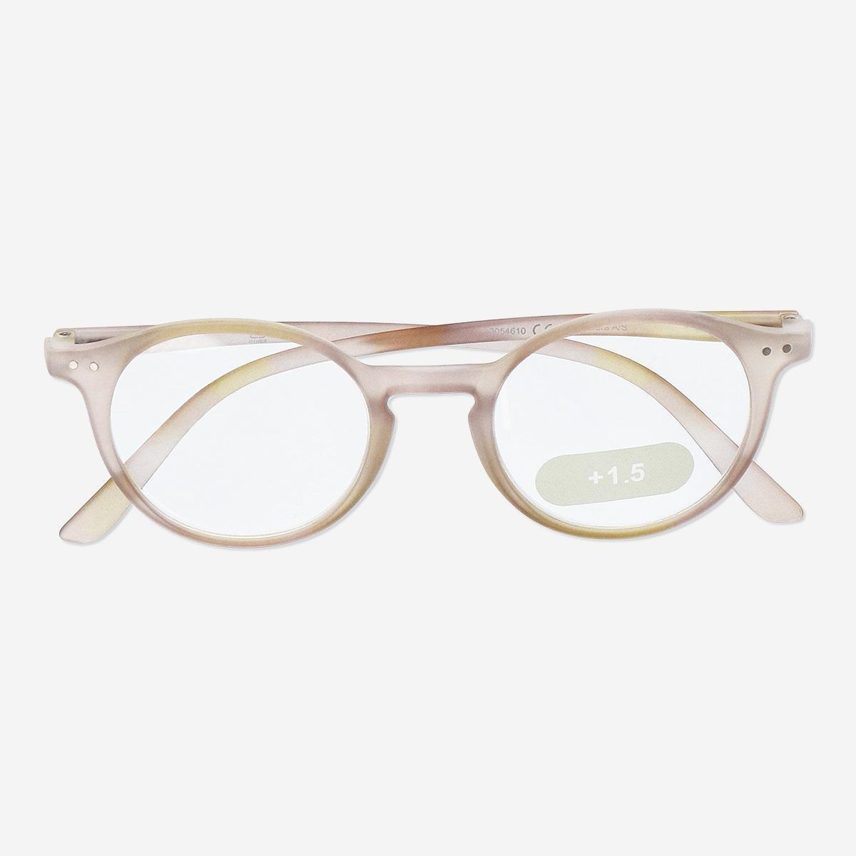 Pink Reading glasses. +1.5
