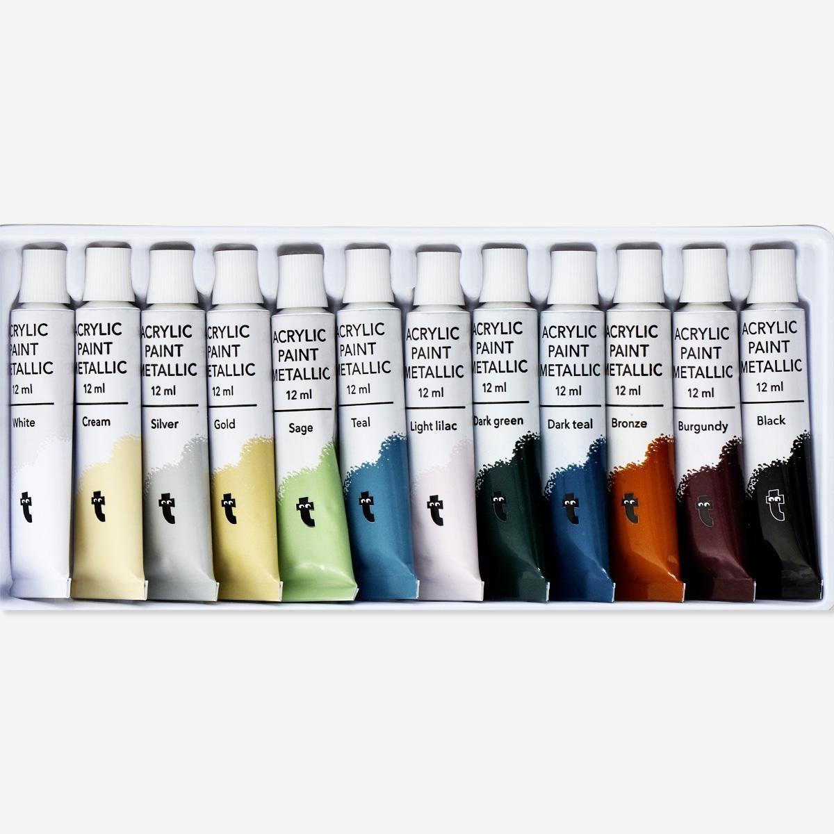 Multicolour acrylic paint. 12 pcs