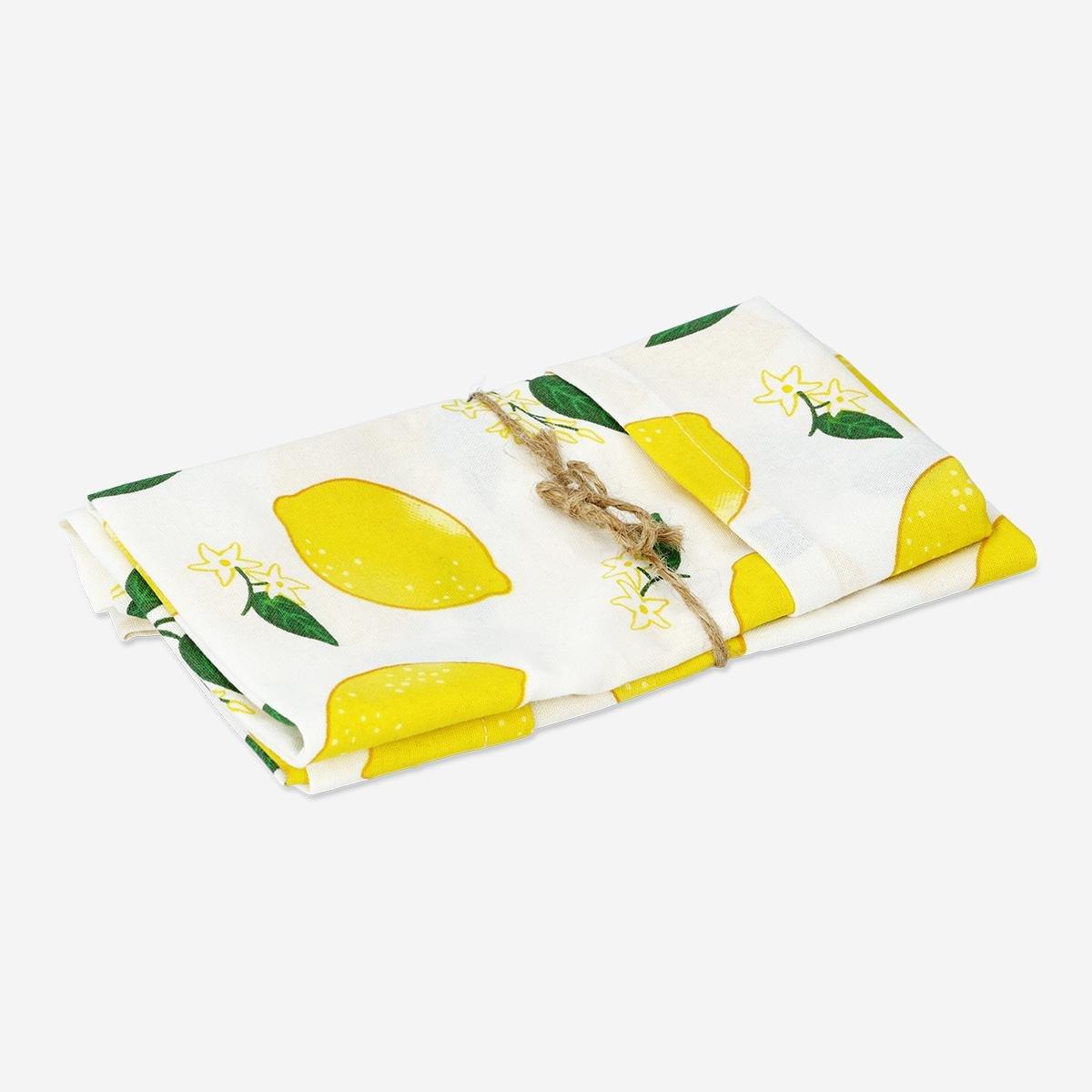 Multicolour Lemon Fabric Napkins