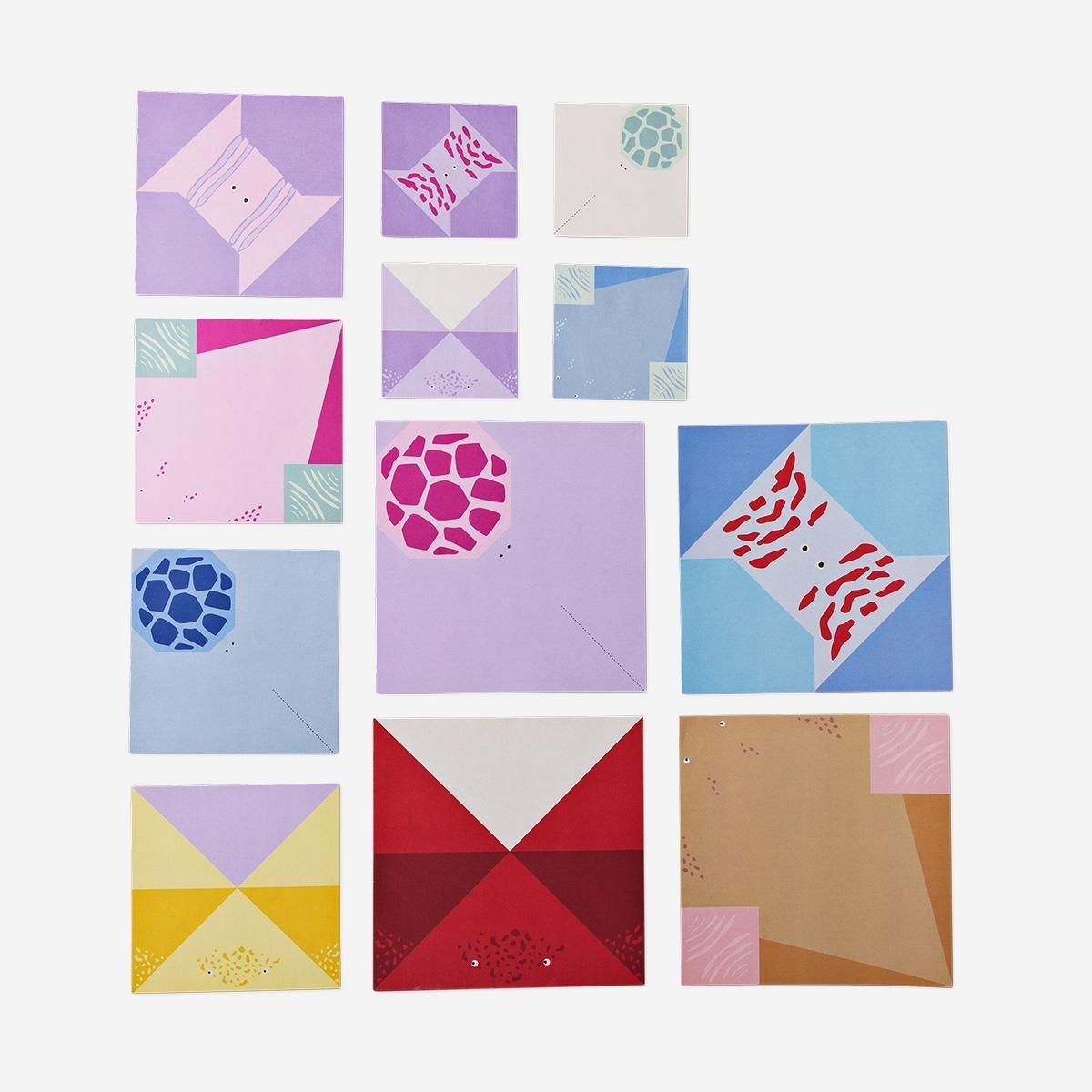 MULTI      Origami paper. Fold your own sea animals