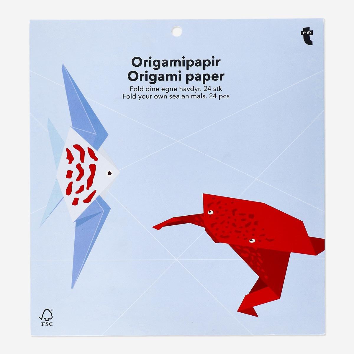 MULTI      Origami paper. Fold your own sea animals