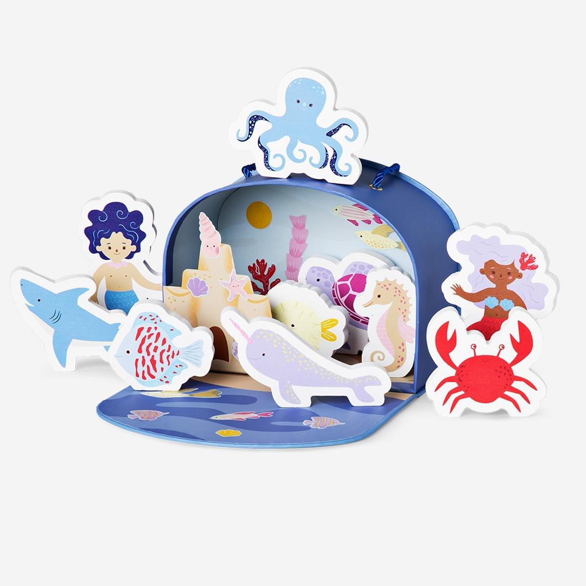 Multicolour mermaids and friends suitcase