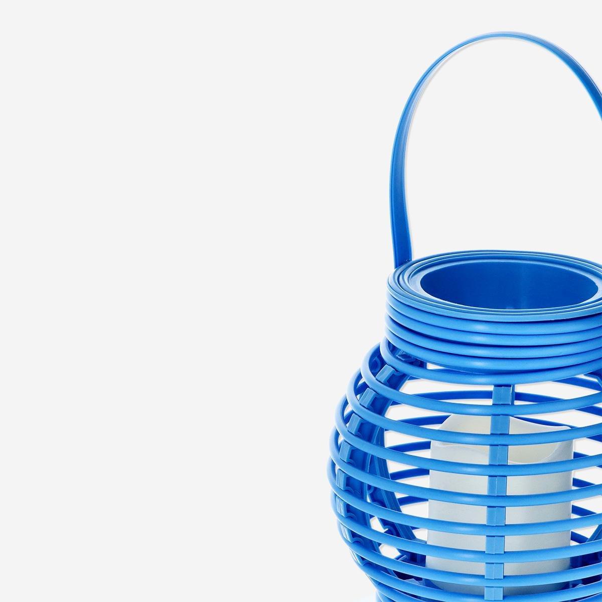 Blue outdoor lantern