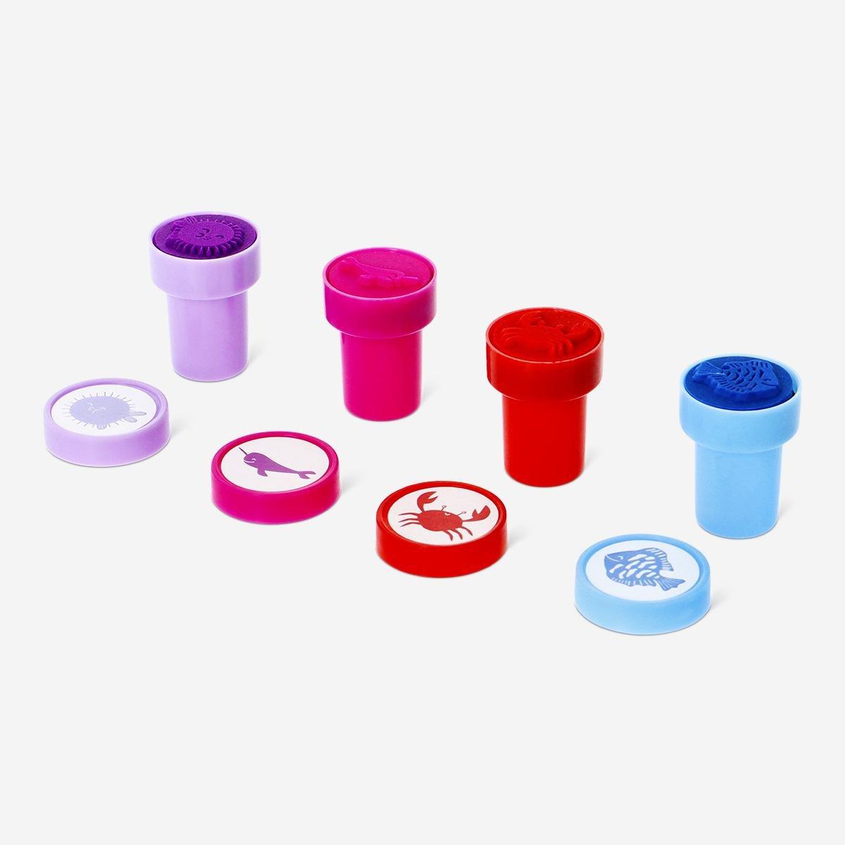Multicolour stamps. 4 pcs
