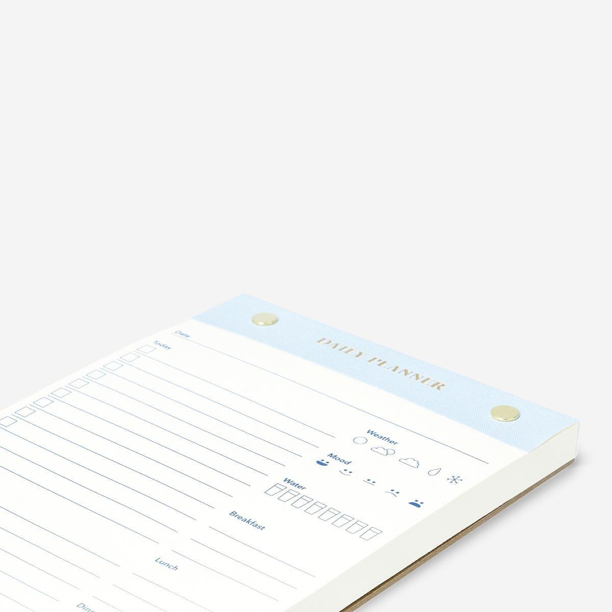 Blue daily planner pad