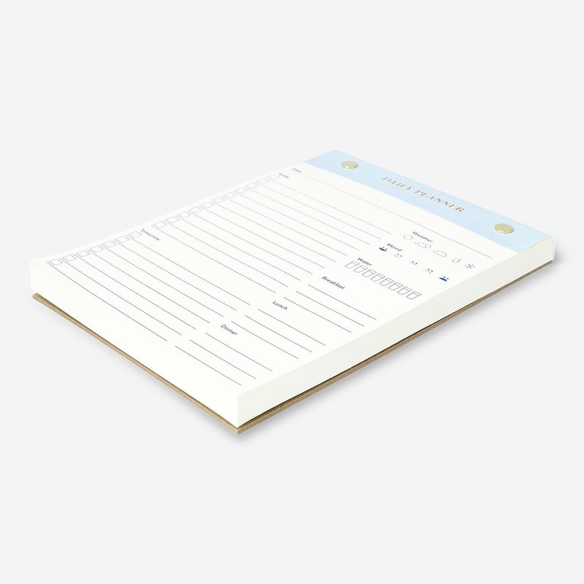 Blue daily planner pad