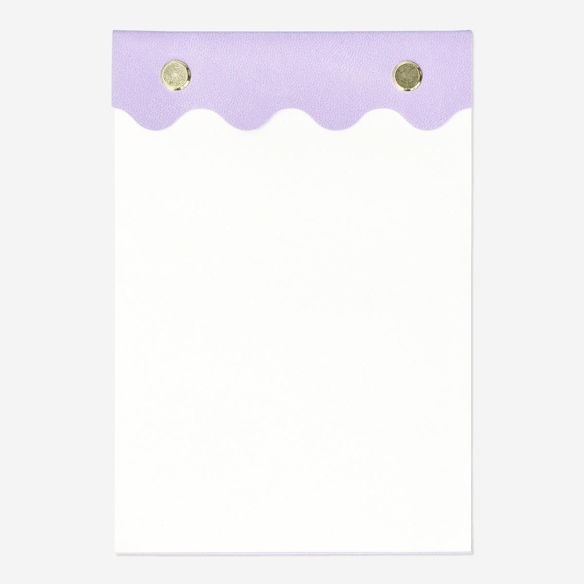Purple writing notepad
