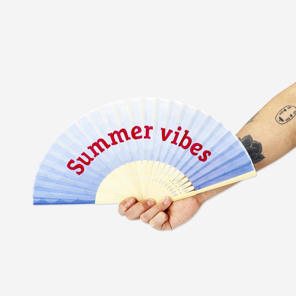 Multicolour foldable fan
