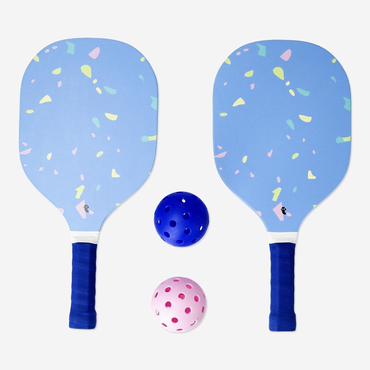 Blue pickleball set