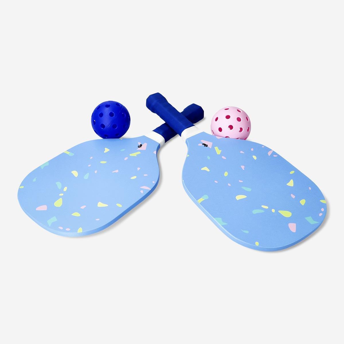 Blue pickleball set