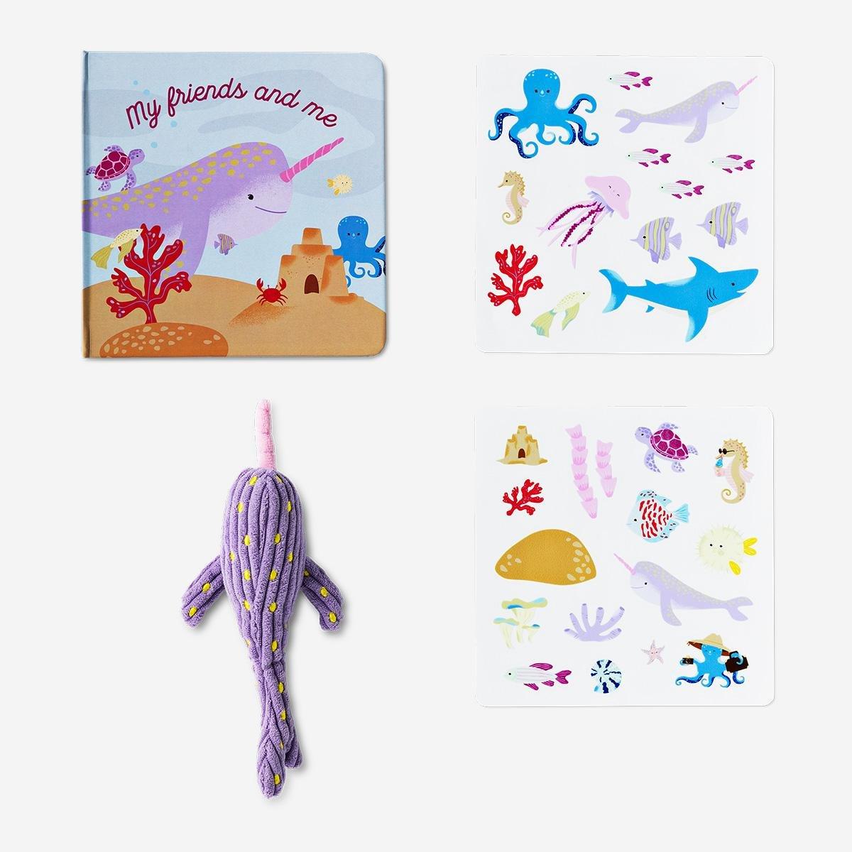 Multicolour holiday with narwhal activity book