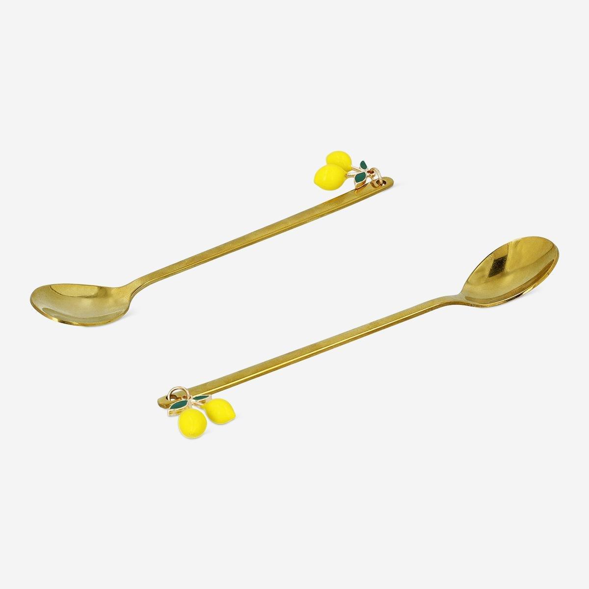 GOLD       Gold spoons with lemons