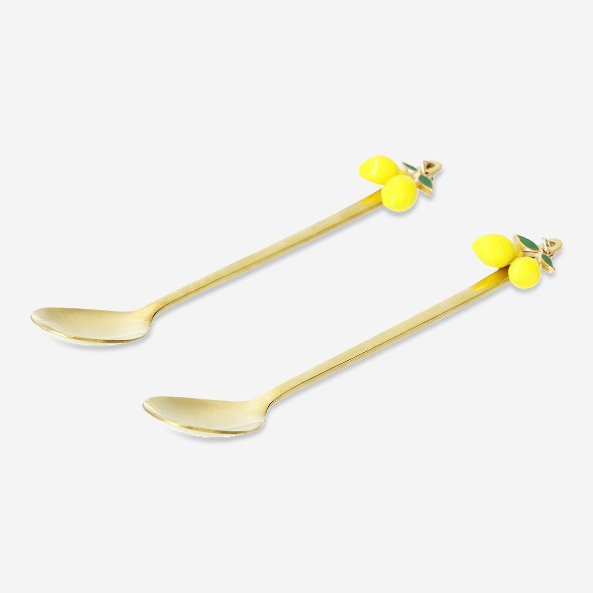 GOLD       Gold spoons with lemons