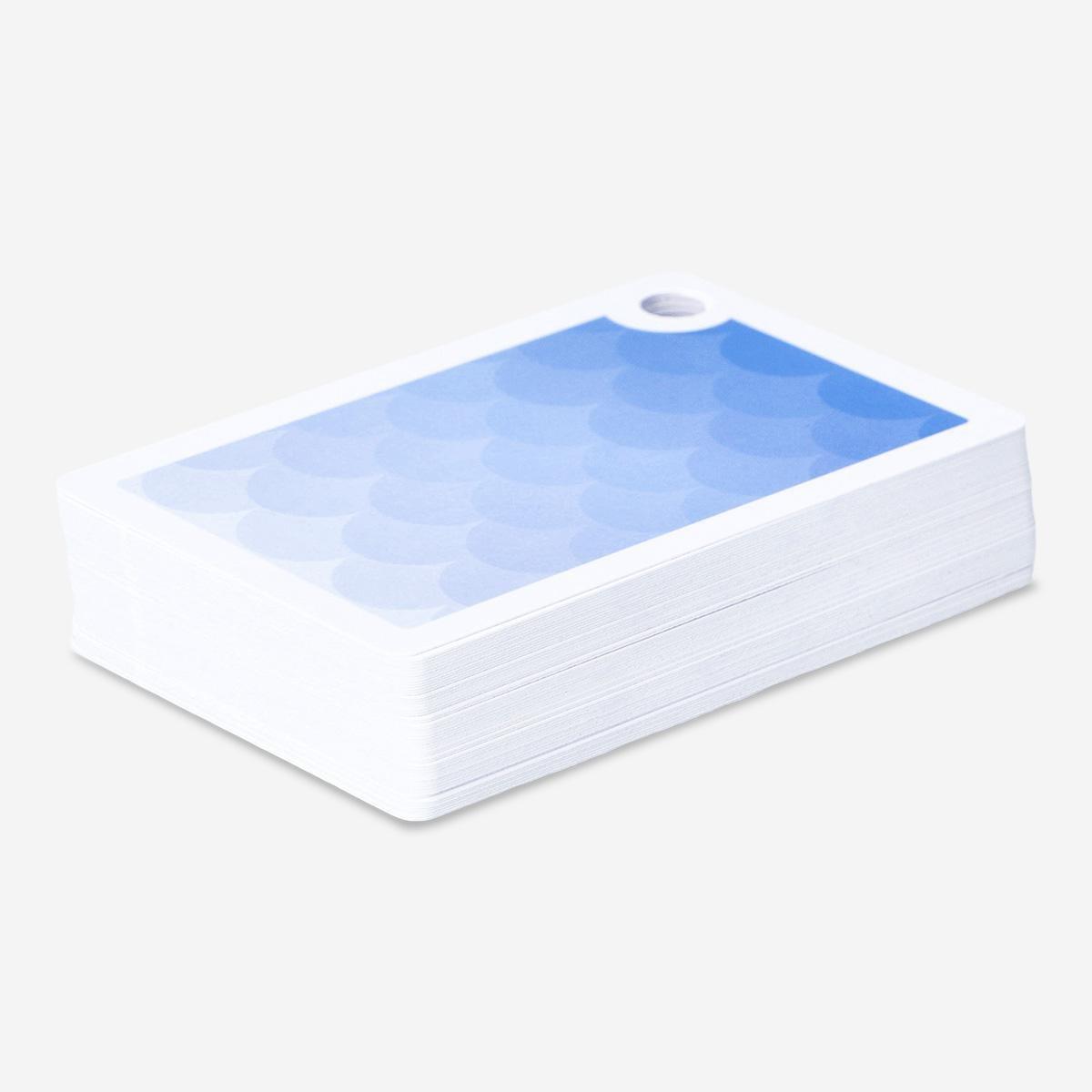 Multicolour water-repellent playing cards